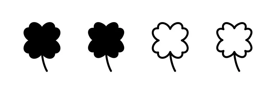 Clover icon vector illustration. clover sign and symbol. four leaf clover ico Stock Illustration