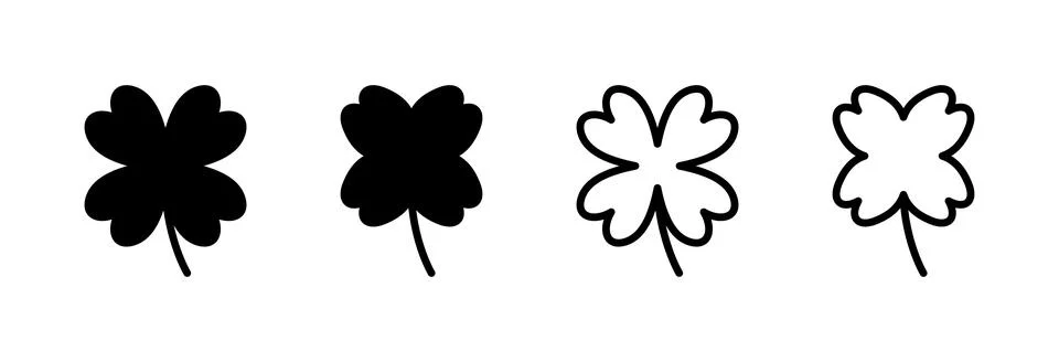 Clover icon vector illustration. clover sign and symbol. four leaf clover ico Stock Illustration
