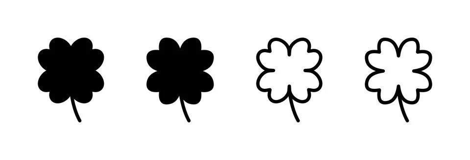 Clover icon vector illustration. clover sign and symbol. four leaf clover ico Stock Illustration