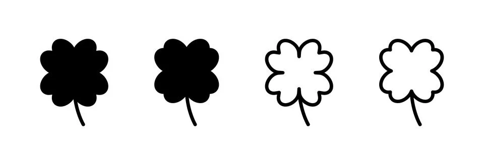Clover icon vector illustration. clover sign and symbol. four leaf clover ico Stock Illustration