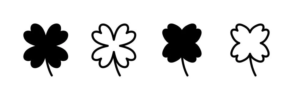 Clover icon vector illustration. clover sign and symbol. four leaf clover ico Stock Illustration