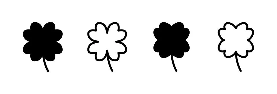 Clover icon vector illustration. clover sign and symbol. four leaf clover ico 스톡 일러스트