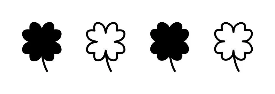 Clover icon vector illustration. clover sign and symbol. four leaf clover ico 스톡 일러스트