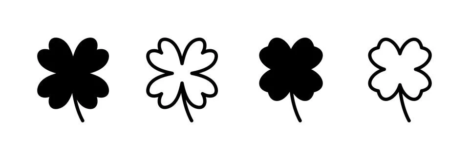 Clover icon vector illustration. clover sign and symbol. four leaf clover ico 스톡 일러스트