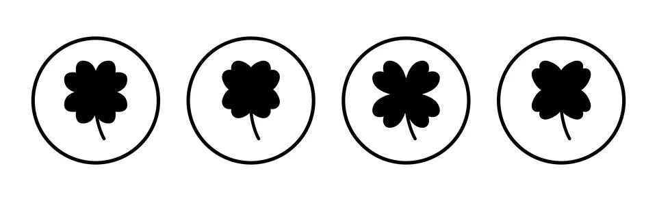 Clover icon vector illustration. clover sign and symbol. four leaf clover ico 스톡 일러스트