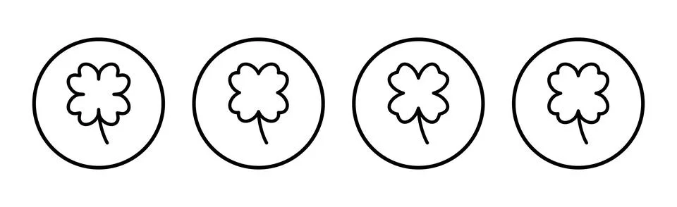 Clover icon vector illustration. clover sign and symbol. four leaf clover ico 스톡 일러스트