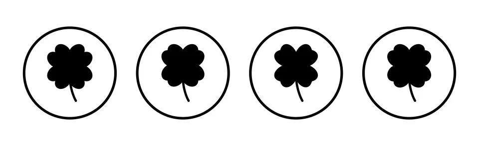 Clover icon vector illustration. clover sign and symbol. four leaf clover ico 스톡 일러스트