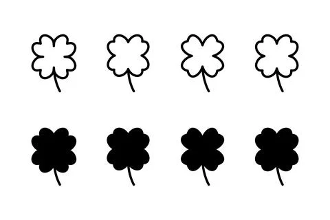 Clover icon vector illustration. clover sign and symbol. four leaf clover ico 스톡 일러스트