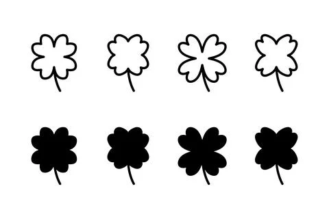 Clover icon vector illustration. clover sign and symbol. four leaf clover ico 스톡 일러스트