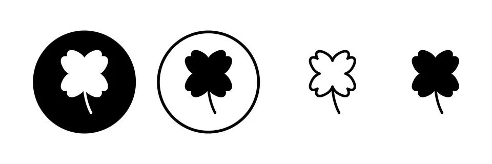 Clover icon vector illustration. clover sign and symbol. four leaf clover ico 스톡 일러스트