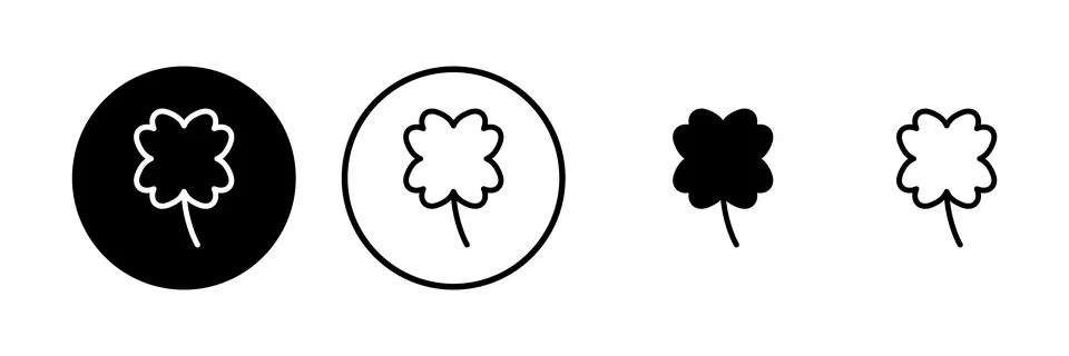 Clover icon vector illustration. clover sign and symbol. four leaf clover ico Stock Illustration