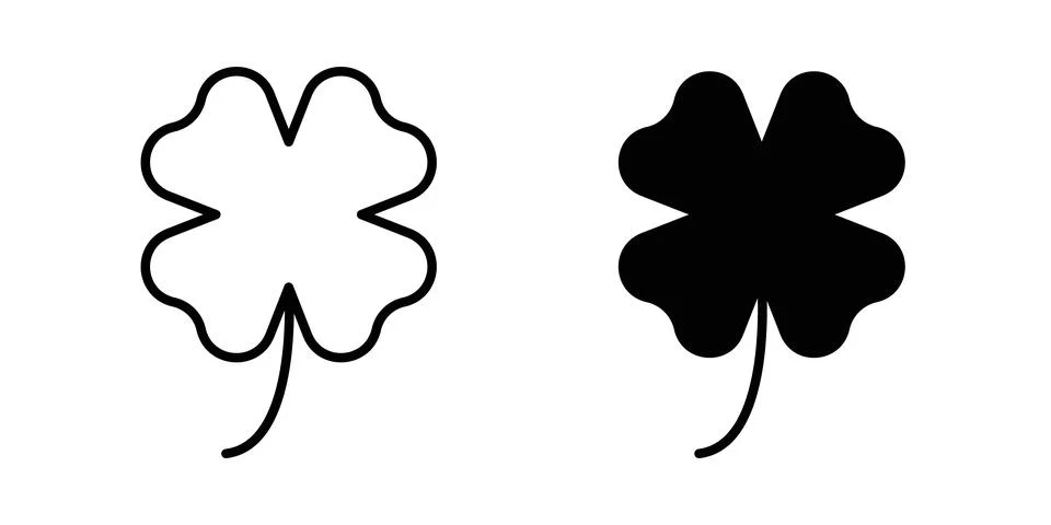 Clover icon vector, symbol, logo illustrations Stock Illustration