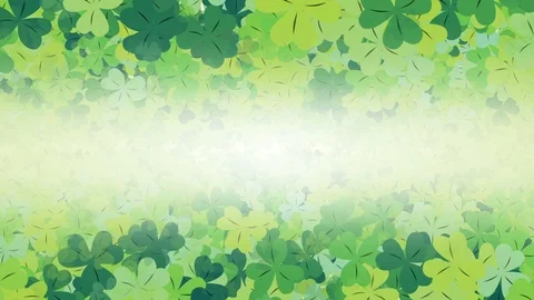 Clover leaf background looped Stock Footage 86632872