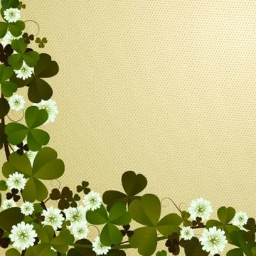 Clover leaf border Illustrazione stock