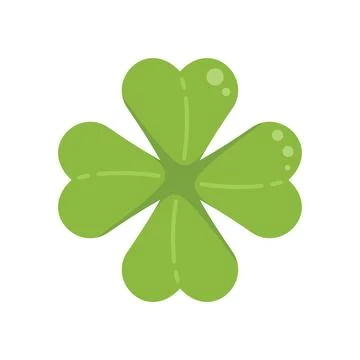 Clover leaf icon flat vector. St patrick Illustrazione stock