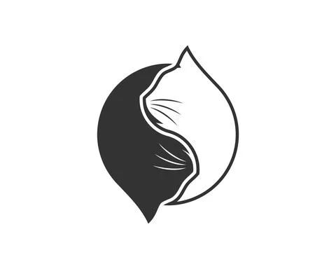 Clover leaf inside the upside down arrow logo Illustrazione stock