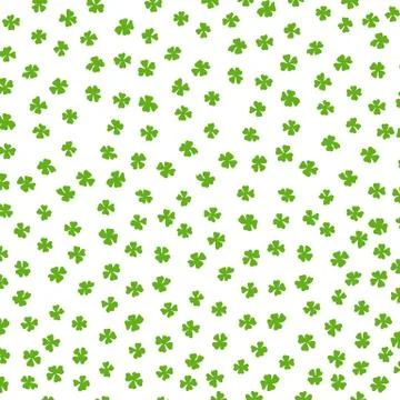 Clover leaf Irish Background. Green Colored Pattern. Saint Patrick s Day Hand イラスト素材