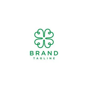 Clover Leaf Logo Design Stock Illustration