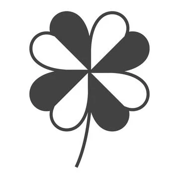 Clover leaf logo design vector on white background Illustrazione stock