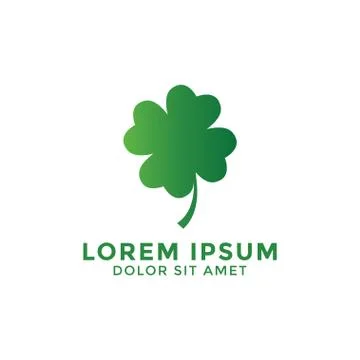 Clover leaf logo icon design template vector Stock Illustration