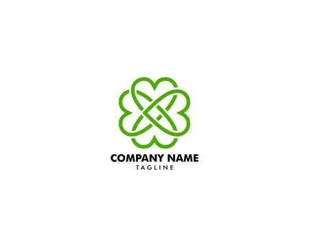 Clover leaf logo icon design template vector Stock Illustration