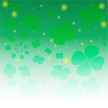 Clover leaf magic background Illustrazione stock