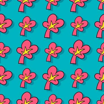 Clover leaf seamless repeat pattern. background illustration Stock Illustration