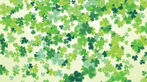 Clover leaf St Patrick's day background looped Stock Footage 86633015