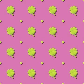 Clover Leaf St.Patric Holiday Pattern Stock Illustration