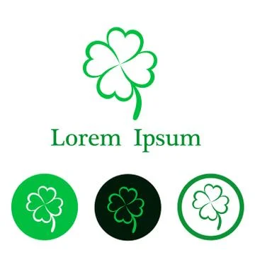 Clover leaf for you logo Lorem Ipsum, stock vector illustration Stock Illustration
