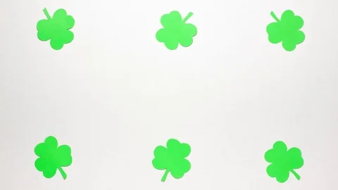 Clover leafs with copy space Stock Footage 123808564