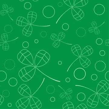 Clover leaves background. St. Patricks day . Seamless pattern. Vector Illustrazione stock