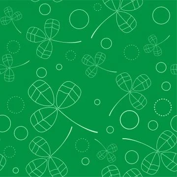Clover leaves background. St. Patricks day . Seamless pattern. Stock Illustration