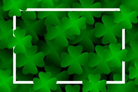 Clover leaves background. Suitable for Saint Patrick's Day, nature concept, a Illustrazione stock
