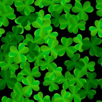 Clover Leaves Seamless Pattern Background Vector Illustration Illustrazione stock