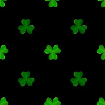 Clover Leaves Seamless Pattern Background Vector Illustration Illustrazione stock