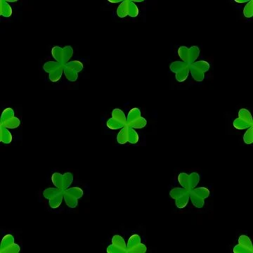 Clover Leaves Seamless Pattern Background Illustration Illustrazione stock