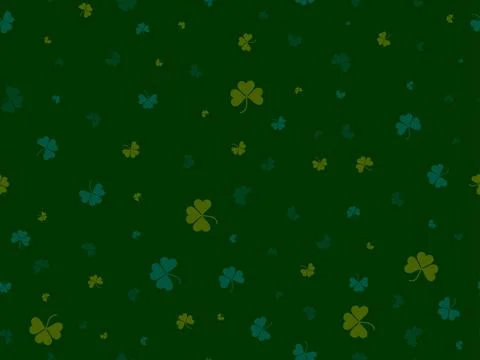 Clover leaves seamless pattern. Festive background for Saint Patrick's Day... Stock-Illustration