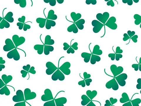 Clover leaves seamless pattern. St. Patrick's Day, Irish holiday. Background  Stock Illustration