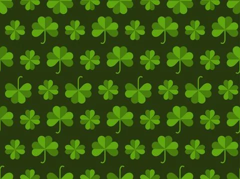 Clover leaves seamless pattern. St. Patrick's Day, Irish holiday. Background  Illustrazione stock