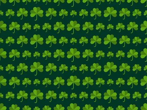 Clover leaves seamless pattern. St. Patrick's Day, Irish holiday. Background  Stock Illustration