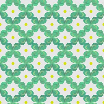 Clover leaves seamless vector pattern. St. Patrick s Day background. Shamrock Stock Illustration