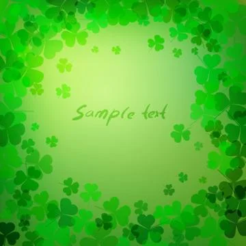 Clover leaves with space for text Stock Illustration