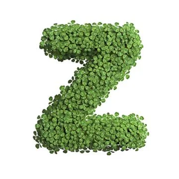 Clover letter Z - Upper-case 3d spring font - suitable for Nature, ecology or Stock-Illustration