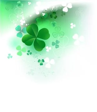 Clover on a light background Stock Illustration