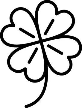 Clover Line Icon Design Stock Illustration