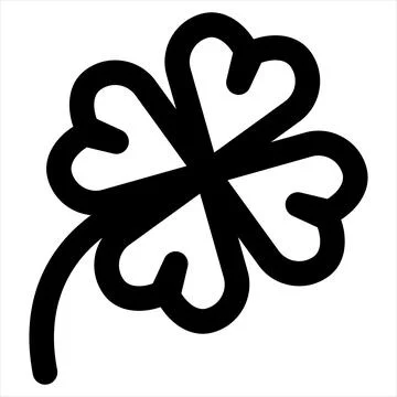 Clover line icon vector illustration isolated on white background Stock Illustration