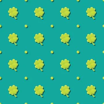 Clover Lucky Leaf Pattern Illustrazione stock