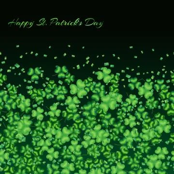 Clover pattern green Stock Illustration