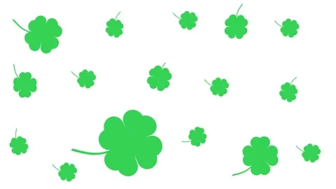 Clover pattern, patricks day illustration background Stock Footage 150034769